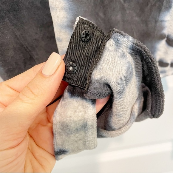 AllSaints Raffi Velvet Tie-Dye Bodysuit in Ink Blue/Grey Marl NWT - Picture 3 of 9